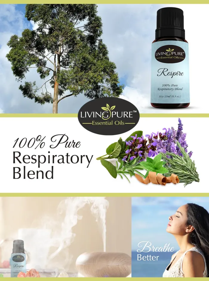 #1 Respiratory Essential Oil & Sinus Relief Blend - Supports Allergy Relief Breathing Congestion Relief & Respiratory Function - 100% Organic Therapeutic & Aromatherapy Grade - 15ml - Sinus Relief