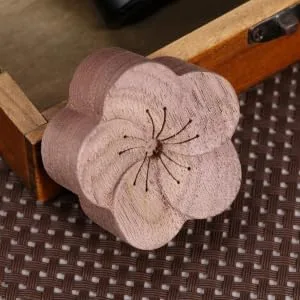 EXCEART 1PC Essential Oil Wooden Diffuser Portable Natural Diffuser Wood Diffuser Essential Oil Diffuser for Bedroom Office (Plum Blossom) - product information 4