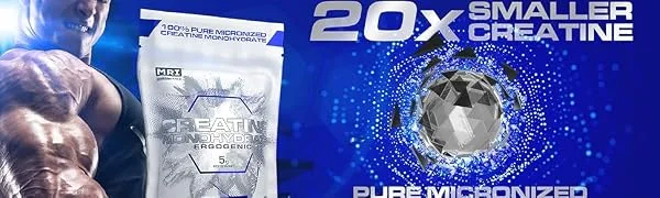 MRI Performance Creatine Monohydrate Powder 5g 100% Pure Micronized Creatine Supplement Muscle Growth & Recovery Build Muscle Increase Strength Performance Endurance 1000g Unflavored - MRI CREATINE 1000G