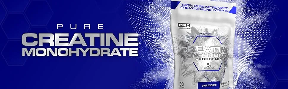 MRI Performance Creatine Monohydrate Powder 5g 100% Pure Micronized Creatine Supplement Muscle Growth & Recovery Build Muscle Increase Strength Performance Endurance 1000g Unflavored - Pure Creatine Monhydrate