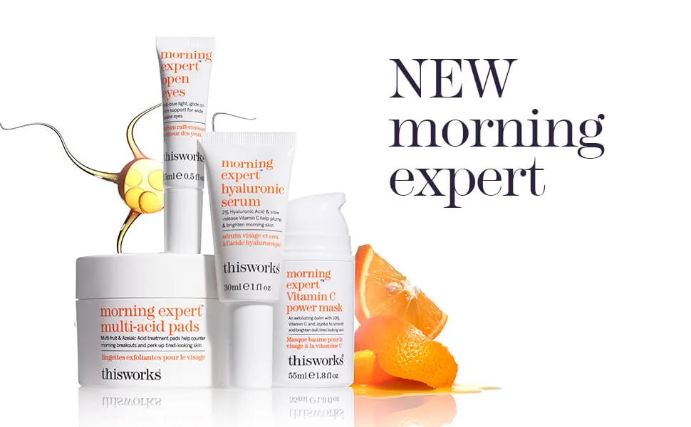 thisworks morning expert wake-up drops: Mint Herb & Rosemary Essential Oils for Morning Motivation 5ml | 0.17 oz - thisworks morning expert