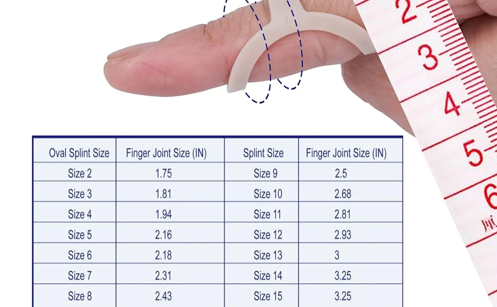 Oval Finger Splint Trigger Finger Splint for Arthritis Trigger Finger Mallet Fingers - Effective Pain Relief Finger splints For Thumb Index Middle Finger (6 7 8) - Finger splint
