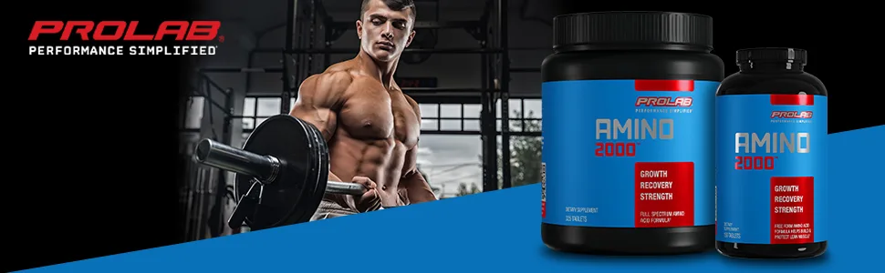 Prolab Nutrition Amino 2000 Essential Amino Acids EAAs Muscle Recovery Lean Muscle Mass 325 tablets - Prolab Amino