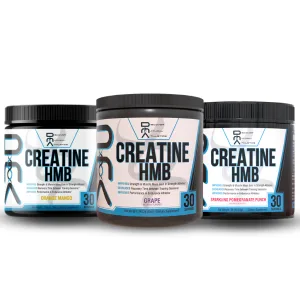 DNA Discover Natural Athletics Creatine HMB for Men and Women Increase Muscle Size and Strength Improve Workout Recovery - Grape Flavor - CrHMB 3 Jars