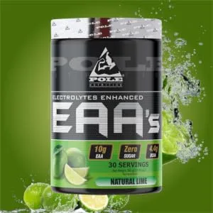 EAA Electrolytes Enhanced | Zero Sugar Flavoured | 390 Gram 30 Servings (Natural Lime) - Pole EAA
