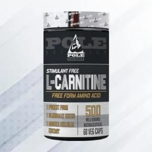 L-Carnitine | Free Form Amino Acid 500mg for Athletic Performance and Recovery | 60 Veg Capsules 60 Servings - Pole L-Carnitine