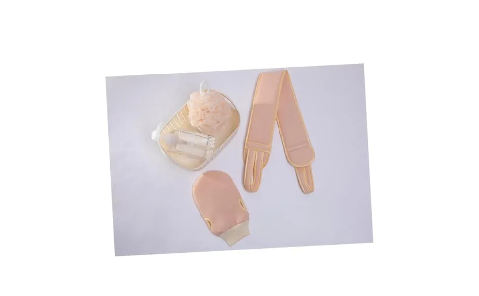 Exfoliating Bath Towel Includes Back Scrubber Bath and Thick Towel for Home Spa Light Bath Accessories Kit Pink 60x9.5cm - product information 1