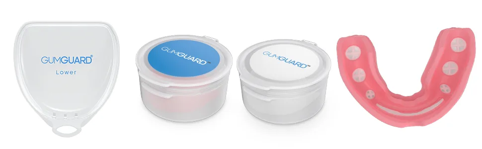 PRO Denture Mouthguard Set - Soft Customizable Fit Relief for Grinding & Clenching - Ideal for Denture Wearers & Implant Patients Lower White and Pink Pro Guard Set - Pro6