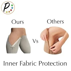 Closed Toe Gray 15-20 mmHg Zipper Compression Calf Circulation Leg Sock 4XL Gray - Inner Fabric Protection