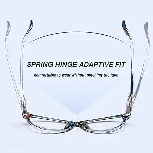 FEISEDY Cat Eye Reading Glasses Womens Blue Light Blocking Readers Computer Cateye Eyeglasses B9107 Purple Print 2.0 x - product information 5