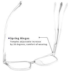 FEISEDY Reading Glasses Blue Light Blocking Reader Glasses with Spring Temples B2566 Blue 3.5 x - 25660002