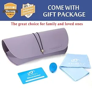 FEISEDY Square Progressive Multifocus Blue Light Blocking Anti-fatigue Reading Glasses B2690 Purple 1.5 x - 2690-5