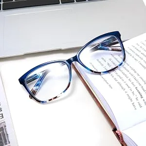 FEISEDY Square Progressive Multifocus Blue Light Blocking Anti-fatigue Reading Glasses B2690 Purple 1.5 x - 2690-7