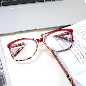 FEISEDY Square Progressive Multifocus Blue Light Blocking Anti-fatigue Reading Glasses B2690 Purple 1.5 x - 2690-9