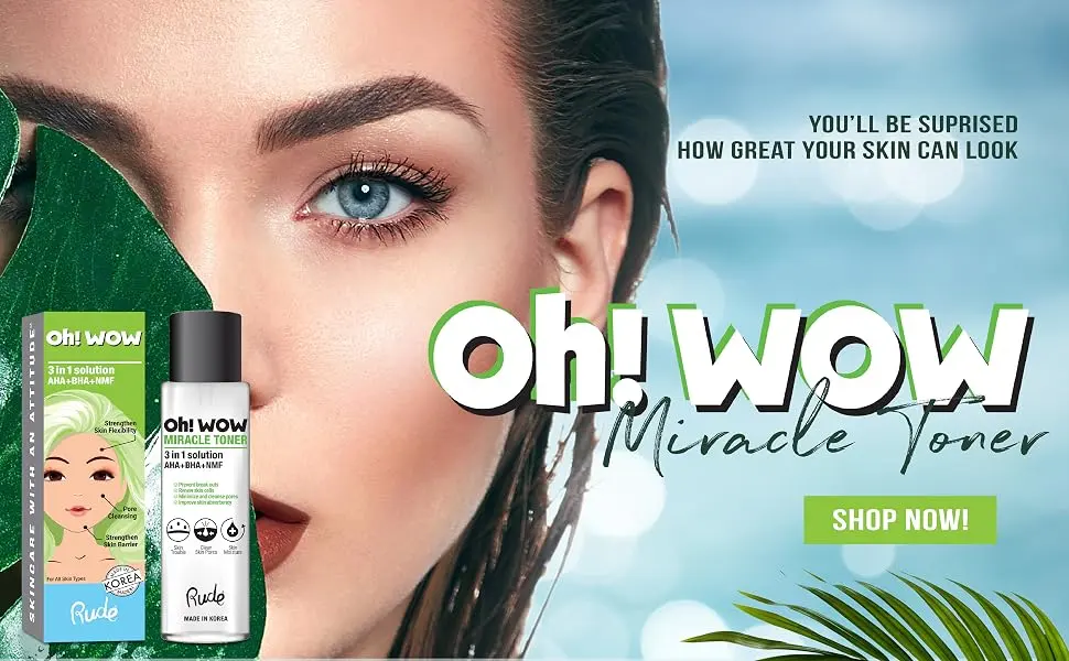 Rude - Oh Wow! Miracle Toner - toner, skincare, blemish, acne, clarify, clear, beauty