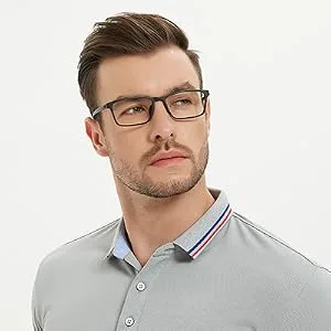 Flexible Reading Glasses Lightweight Blue Light Blocking Oversized Wide Fit Cheaters Big Head Large Face Size Women Men C2 2.5 x - 031A2