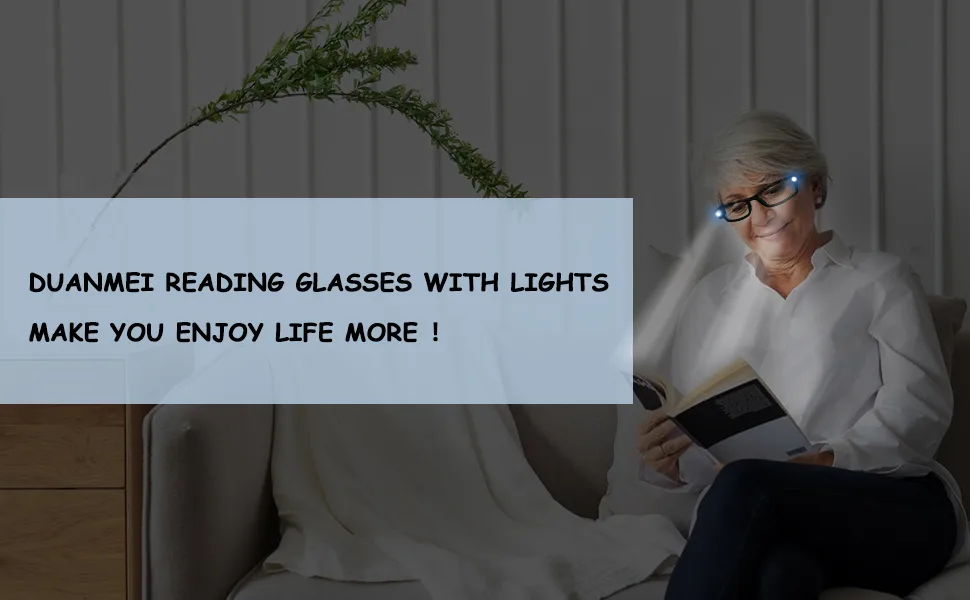 Reading Glasses with Lights and Magnifier Lighted Reading Glasses Bright LED Readers with Lights Built in LED Magnifying Eyeglasses Nighttime Reader Eyewear Unisex Clear Vision Lighted Eye Glasses+150 - readers with lights