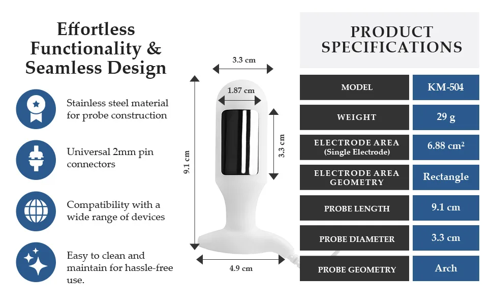 K-fit Electrode Probe KM-504 Incontinence Stimulator - Probe specs