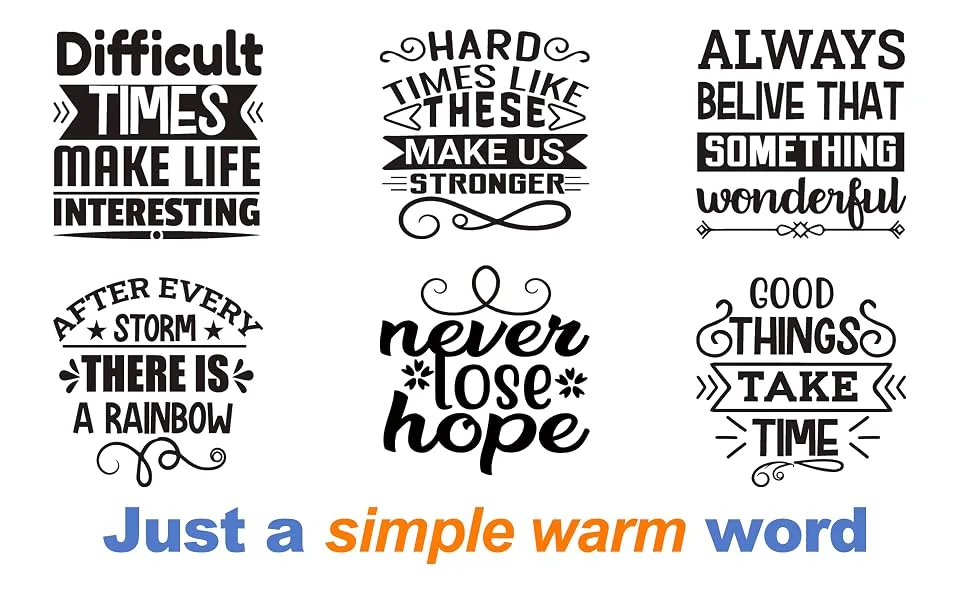 Microfiber Eyeglasses Cleaning Cloth: Motivational Quotes Design Soft Cleaner Reusable for Glasses Screen Camera Lens Phones Computer - Motivational Quotes Design
