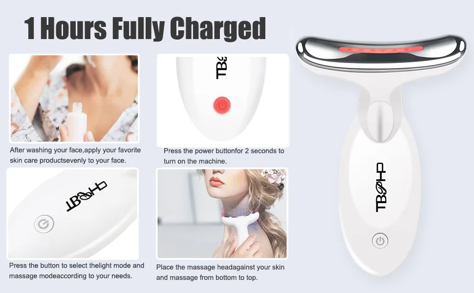 TBPHP Electric Tightening Massager Face Neck Massager Wireless for Skin Care Tightens and Lifting - Massager