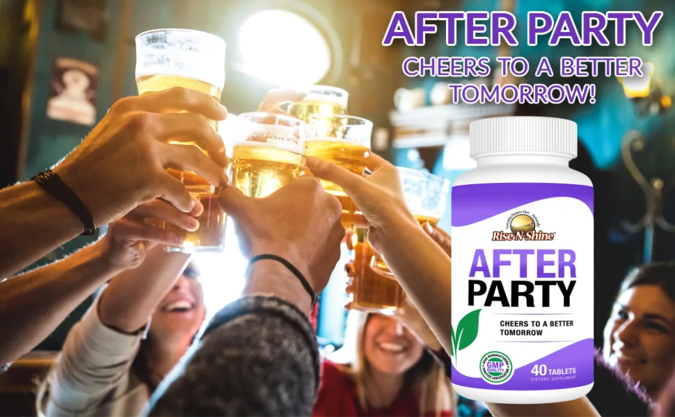 After Party Time Release Energy Support 40 Tablets - Rise N Shine After Party
