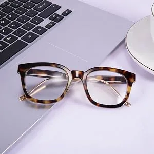 FEISEDY Classic Reading Glasses Square Blue Light Blocking Women Men Reader Glasses B2648 Black Tortoise 1.5 x - 26480002