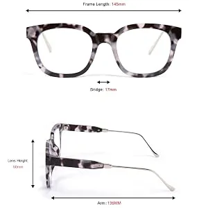 FEISEDY Classic Reading Glasses Square Blue Light Blocking Women Men Reader Glasses B2648 Black Tortoise 1.5 x - 26480005