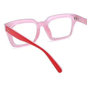 FEISEDY Retro Square Blue Light Blocking Reading Glasses Anti Glare Digital Eyestrain Reader B2479 Blue 1.5 x - 2479003