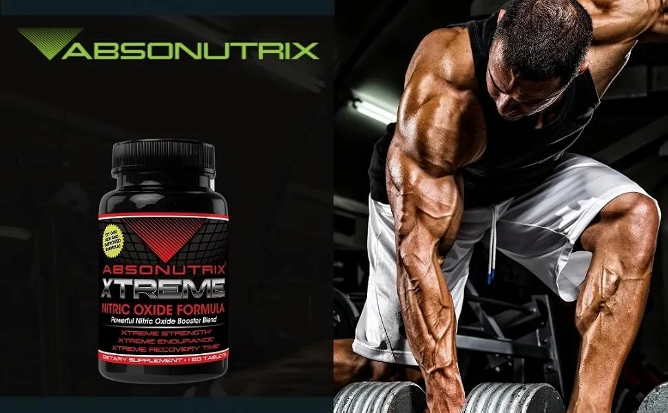 Absonutrix 2 Xtreme Power Formula Nitric Oxide Booster Blend 120 Tablets 3000mg Strength & Endurance All Natural Made in USA - Absonutrix Xtreme Power Formula Nitric Oxide Blend