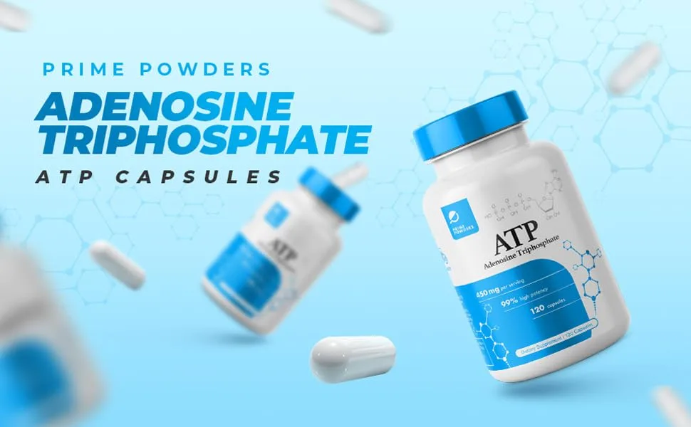 ATP Capsules - 120 Capsules - Adenosine Triphosphate Disodium - 400mg per Serving - Boost Energy Endurance Stamina - ATP Supplement