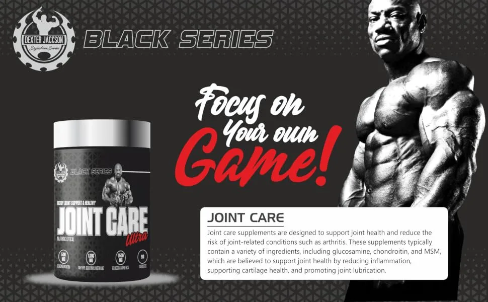 Dexter Jackson Black Series Joint Care Ultra | Liver Support Vitamin E and Vitamin C | 90 Tablets 30 Servings - Dexter Jackson Black