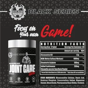 Dexter Jackson Black Series Joint Care Ultra | Liver Support Vitamin E and Vitamin C | 90 Tablets 30 Servings - Dexter Jackson Black