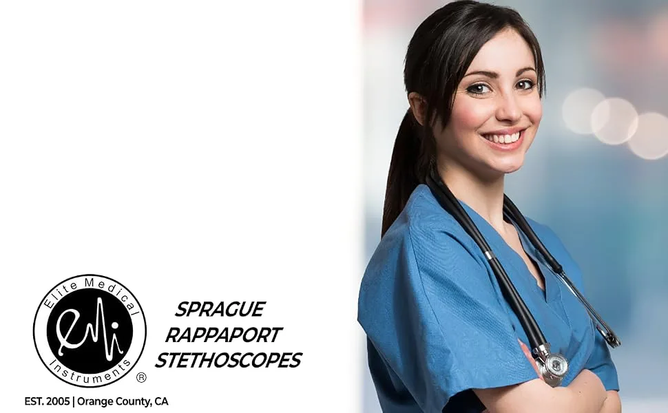 EMI Professional Deluxe Sprague Rappaport Dual Head Stethoscope - Hot Pink #112 - EMI Sprague Rappaport Stethoscope