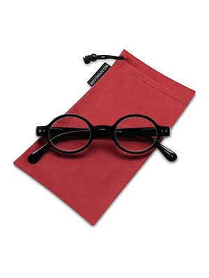 2SeeLife Retro Round Reading Glasses | Blue 3.00 - R415 Black_Case