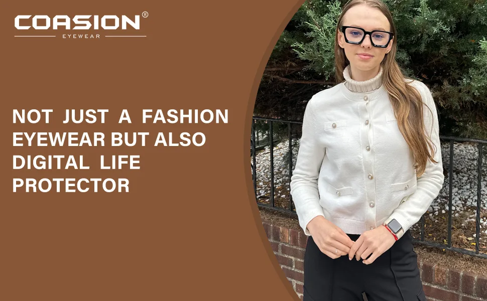 COASION Thick Frame Blue Light Glasses for Women Men Square Non Prescription Computer Eyeglasses (Tortoise) Tortoise 52 Millimeters - product information 2