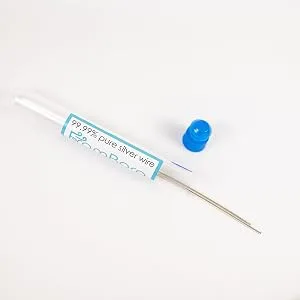 Colloidal Silver | Pair of Pure Silver Wire 99.99% | Certificate | 9999 | 14 Gauge 4 | FromBora Colloidal Silver Generator Wire - Pure silver wires