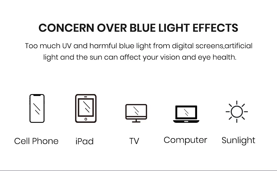 Cyxus Oversize Square Blue Light Blocking Glasses for Women Men Tr90 Frame Anti Eye Strain UV Protection 8187 Black - Anti blue light glasses