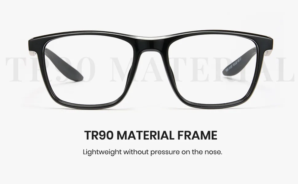 Cyxus Square Blue Light Blocking Glasses for Women Men Tr90 Frame Anti Eye Strain UV400 Protection Computer Glasses 8188 Grey - Anti blue light eyewear