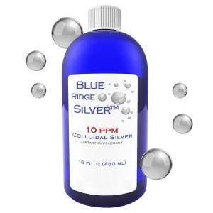 25 ppm 8 oz Colloidal Silver Natural Immune Support Health Supplement - Blue Ridge Silver 10 ppm Colloidal Silver