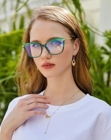 FEISEDY Blue Light Blocking Glasses Computer Glasses Women Men Cateye TR90 Frame B2772 Green 52 Millimeters - product information 10