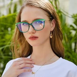 FEISEDY Blue Light Blocking Glasses Computer Glasses Women Men Cateye TR90 Frame B2772 Green 52 Millimeters - product information 4