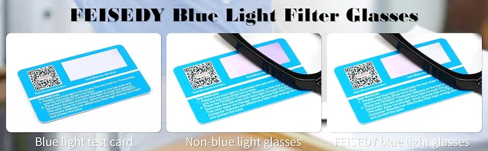 FEISEDY Blue Light Blocking Glasses Thick Computer Eyewear Retro 90s Square Frame B2383 Blue Frame 53 Millimeters - men glasses