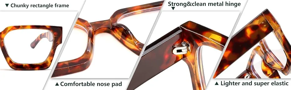 FEISEDY Blue Light Blocking Glasses Thick Computer Eyewear Retro 90s Square Frame B2383 Blue Frame 53 Millimeters - square glasses