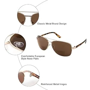 FEISEDY Reader Sunglasses for Men Women Bifocal for Reading Under Sun Glasses B2718 Black 1.5 x - 2718003