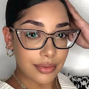 FEISEDY Women Cat Eye Blue Light Blocking Glasse Frame Fake Nerd Clear Square Computer Eyewear Anti Eyestrain B2353 Rose Red 51 Millimeters - cateye glasses frame