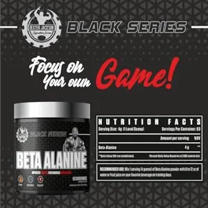 Dexter Jackson Black Series Beta Alanine Powder | Enhance Endurance and Performance | Premium Amino Acid Supplement for Athletes | 63 Servings 250G - Dexter Jackson Black