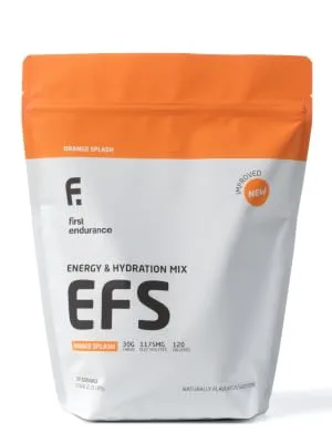 FIRST ENDURANCE EFS Energizing Hydration Mix Fruit Punch (30 Servings) - Isotonic Formula Developed for Athletes and Sports Performance  - orange splash efs hydration drink mix first endurance fe