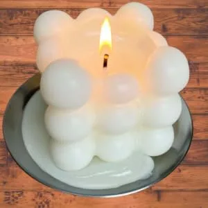 Extra Large Giant Strong Scented Aromatherapy Soy Wax Purple Lavender Bubble Candle - Burn Time