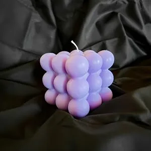 Extra Large Giant Strong Scented Aromatherapy Soy Wax Purple Lavender Bubble Candle - Lavender Bubble Candle