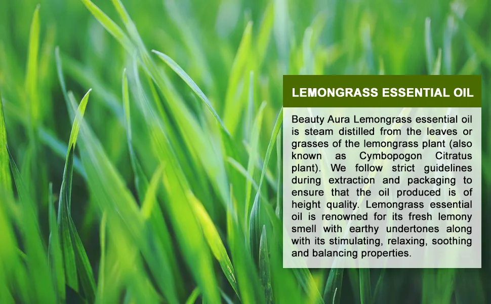 Lemongrass Essential Oil | 4 Oz (118 ML) | 100% Pure & Undiluted - banner 1st